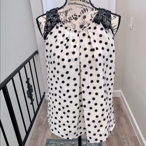 Candies Sleeveless Polka Dot Top
